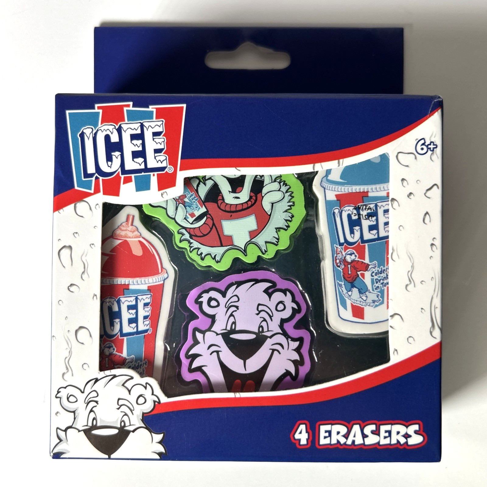 Icee Erasers Ages 6+ school or home Box of 4 *NEW*
