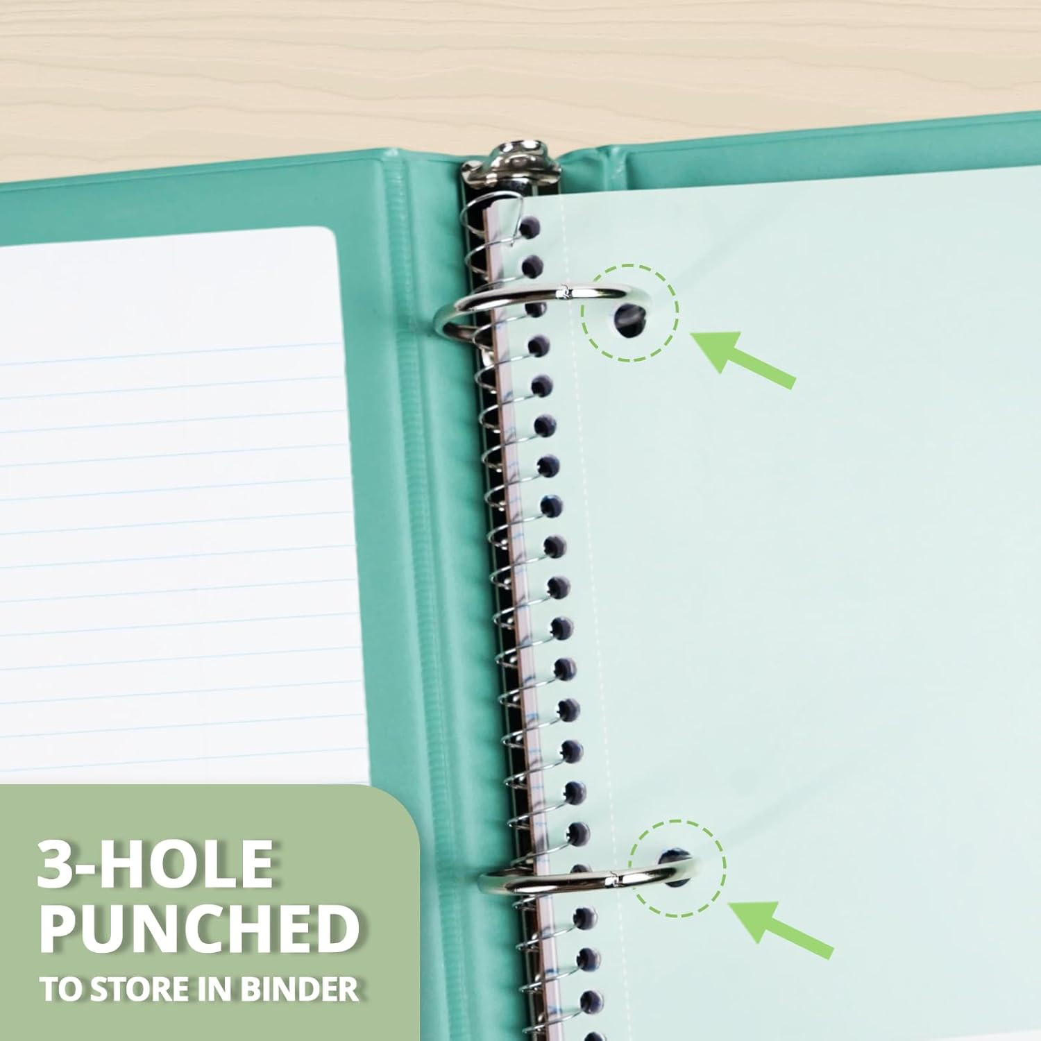 1 Subject Spiral Notebook College Ruled 5 Pack, 140 Pages, Assorted | 70 Sheets,