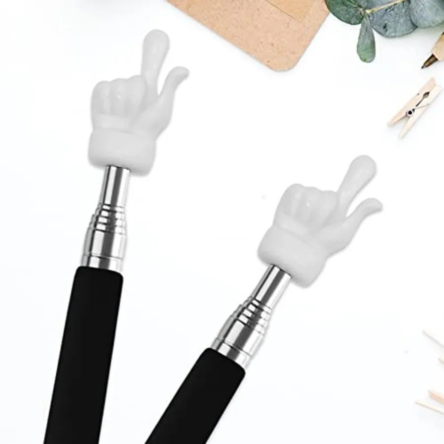 2Pcs Telescopic Teachers Pointer, Extendable Hand Pointer Finger Pointer Stick