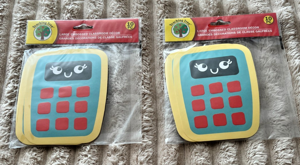 TEACHING TREE CALCULATOR LARGE EMBOSSED BULLETIN BOARD CLASSROOM DECOR-20 PCS