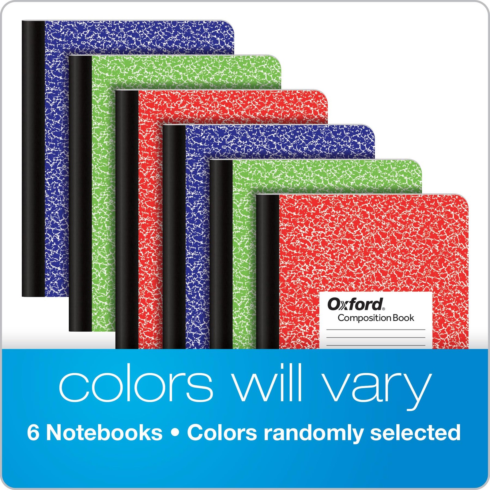 Composition Notebook 6 Pack, College Ruled Paper, 9-3/4 x 7-1/2 Inches, 100 S…