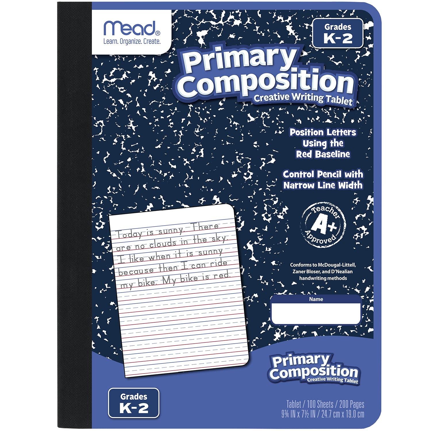 Mead Primary Composition Book, Ruled Journal, Grades 1 Pack, Blue