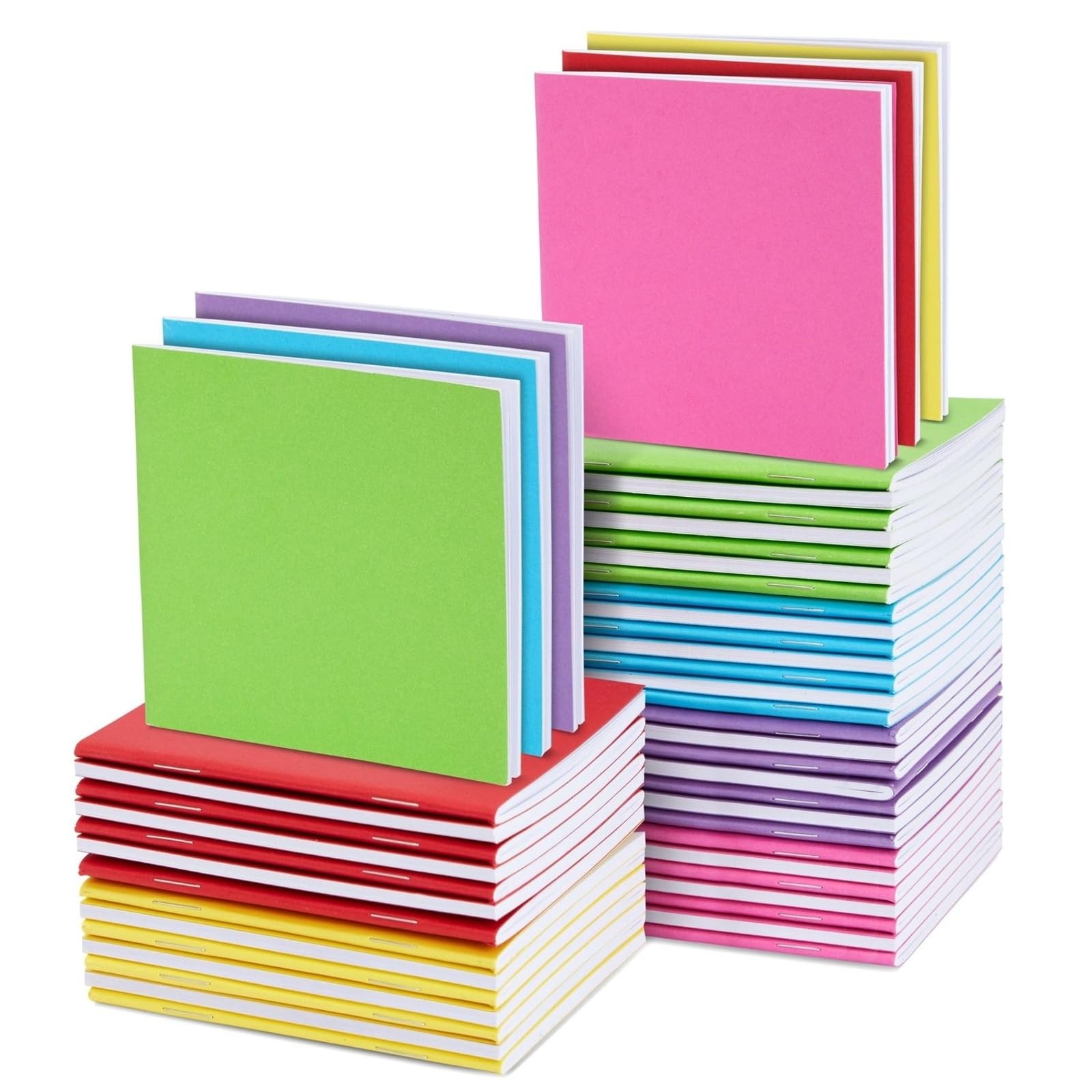 48 Pack Colorful Mini Blank Books, Bulk Pocket Sized Notebooks for , 4×4 In S…