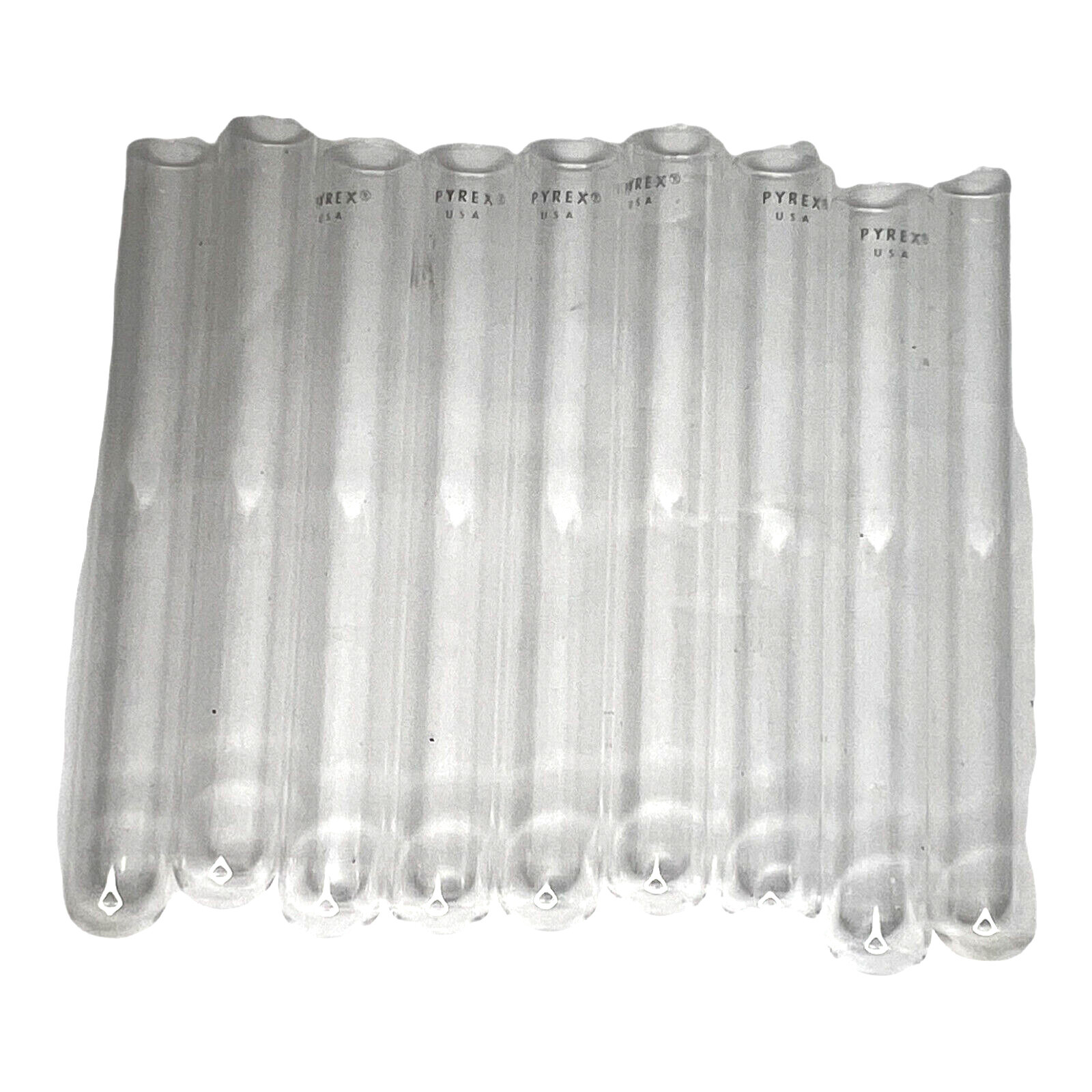 9 Clear Glass Test Tubes – 6″ – EUC – 6 Pyrex – 3 Unknown