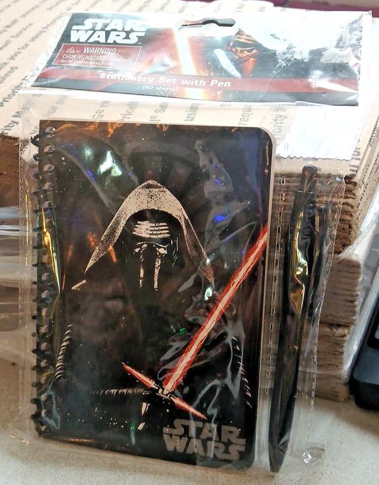 Star Wars Stationery Set Pen 60 Sheets Disney The Force Awakens Kylo Ren New