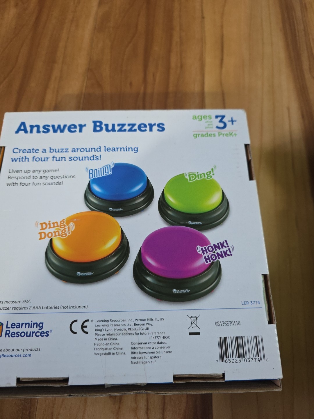 Learning Resources Answer Buzzers Set Ages3+ Works Complete Excellent Shape