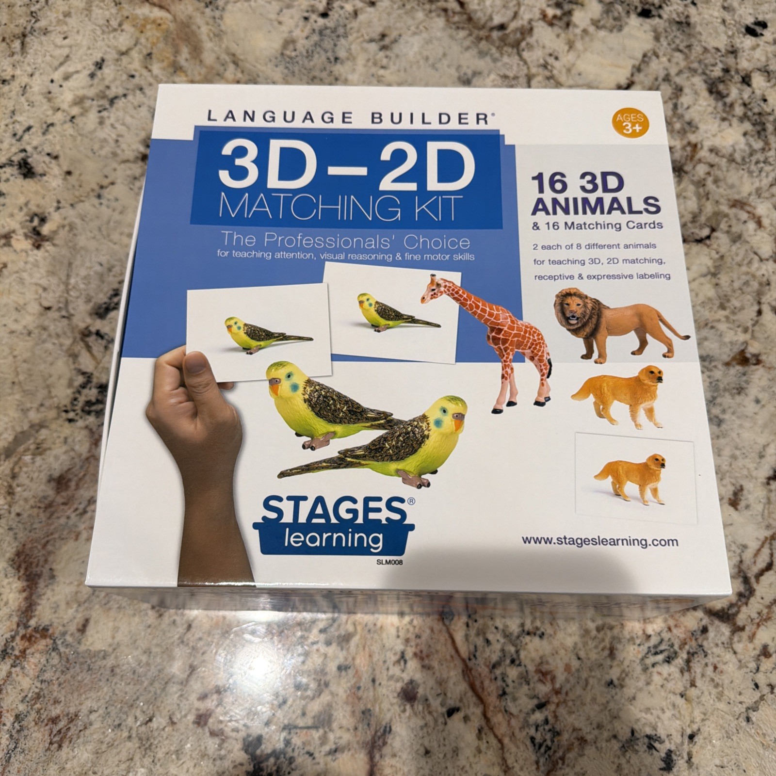 Language Builder 3D-2D Animals Matching Kit for Autism Education and ABA Therapy