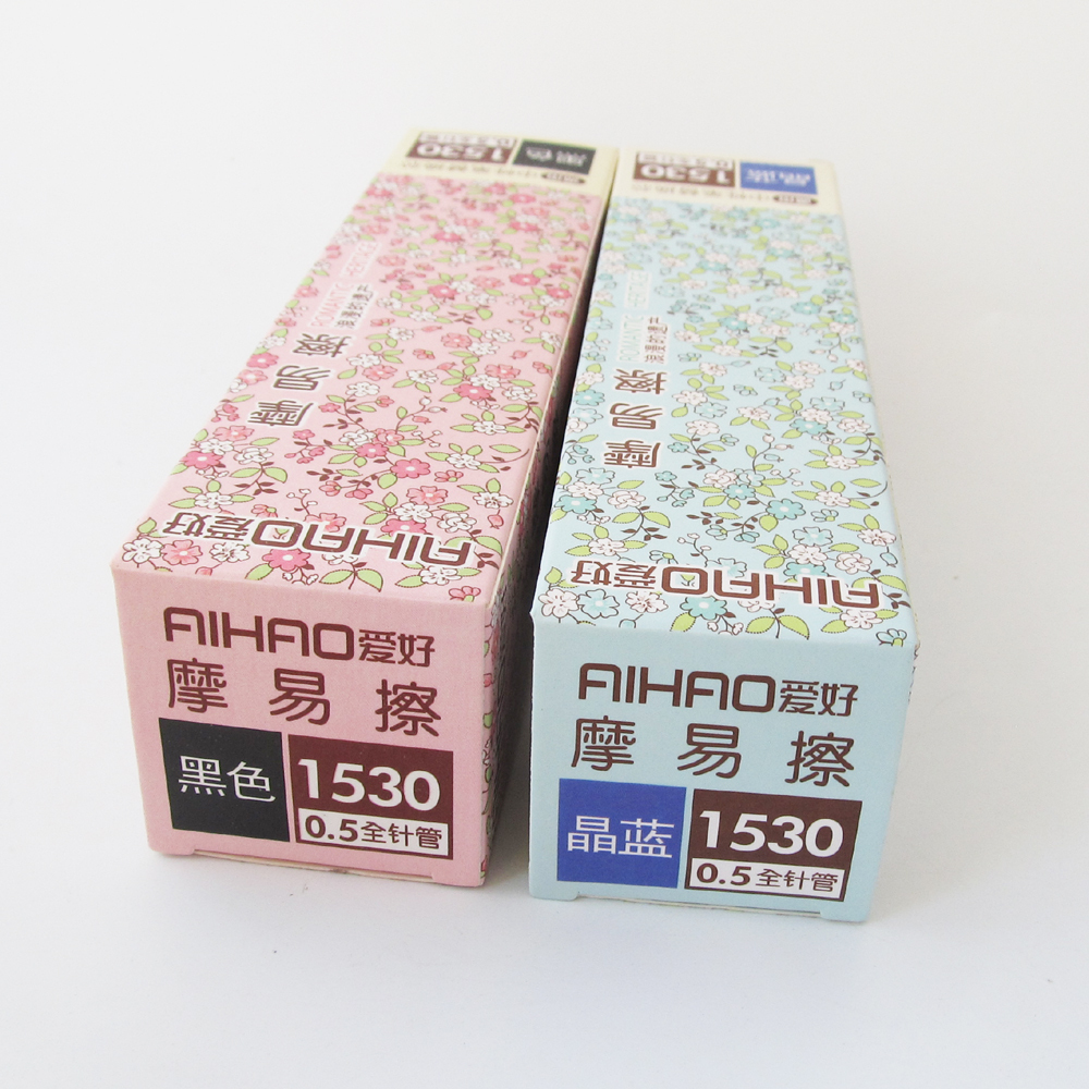 1pc AIHAO 1530 0.5mm Erasable Romove By Friction Gel Ink Refills Black and Blue