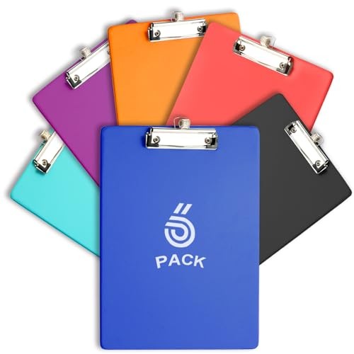 Plastic Clipboard with Pen Holder, Clip Boards for A4 Letter Size,Holds 100