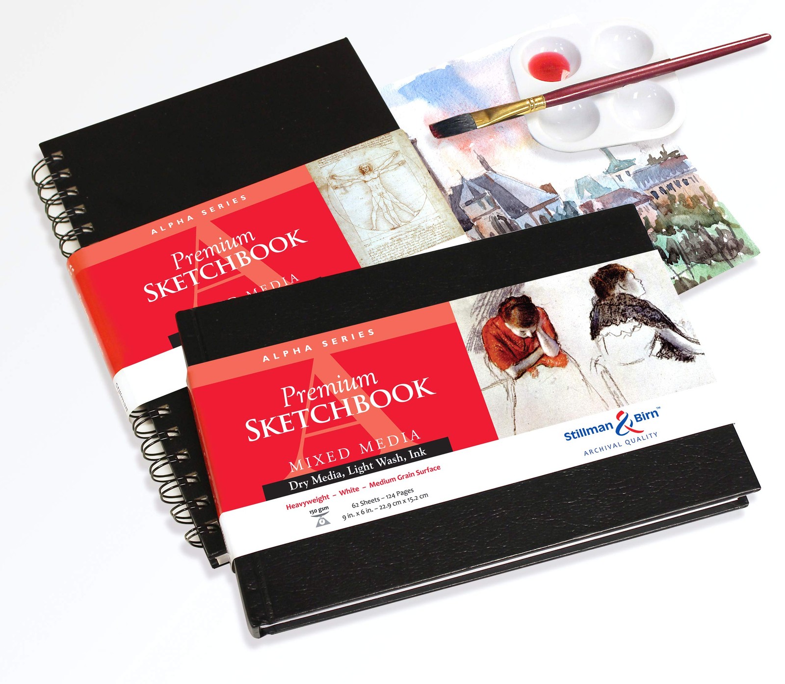 Stillman & Birn Alpha Series – Wirebound Sketchbook – Landscape 10 x 7 – 150gsm