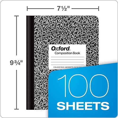 Composition Notebooks, College Ruled Paper, 9-3/4 x 7-1/2 Inches, 100 Sheets,