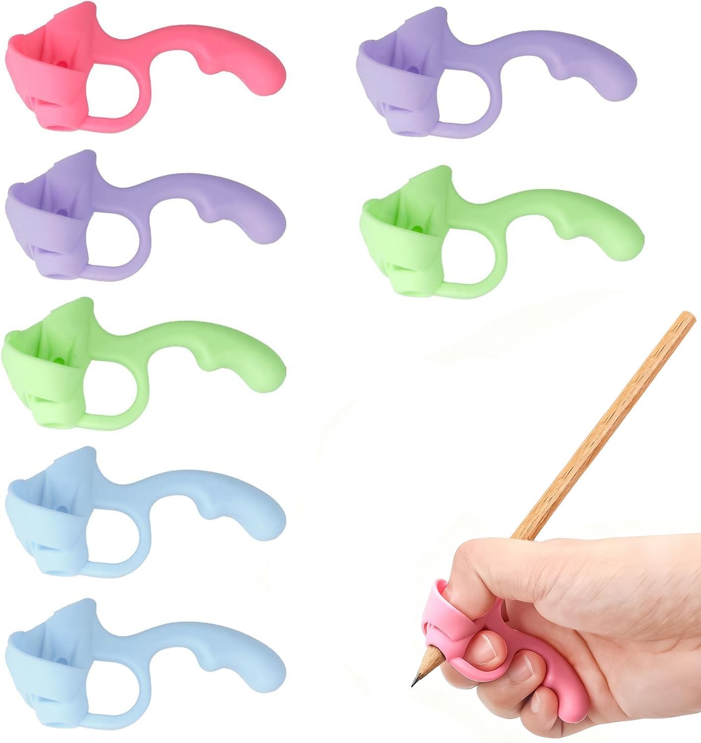 Grips for Pencil for Kids Handwriting, 8 Pcs Pen Grips, Ergonomic Pencil Grip…