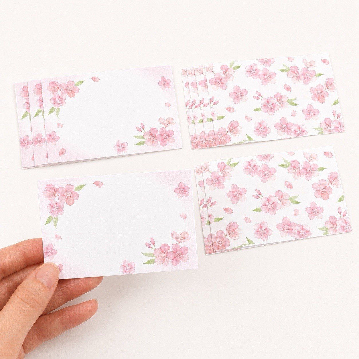 Sakura Stationery Gift Set 54pc Japanese Cherry Blossom Stamp-Style Stickers
