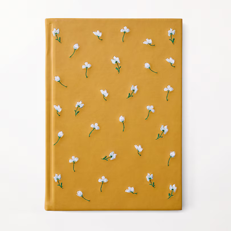 nóta Embroidered MintLarge Journal Gold