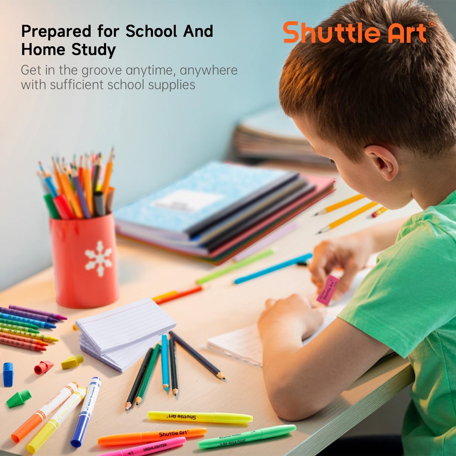 Shuttle Art 102 Pcs Back To School Supplies Kit School Supply For Grades K-5
