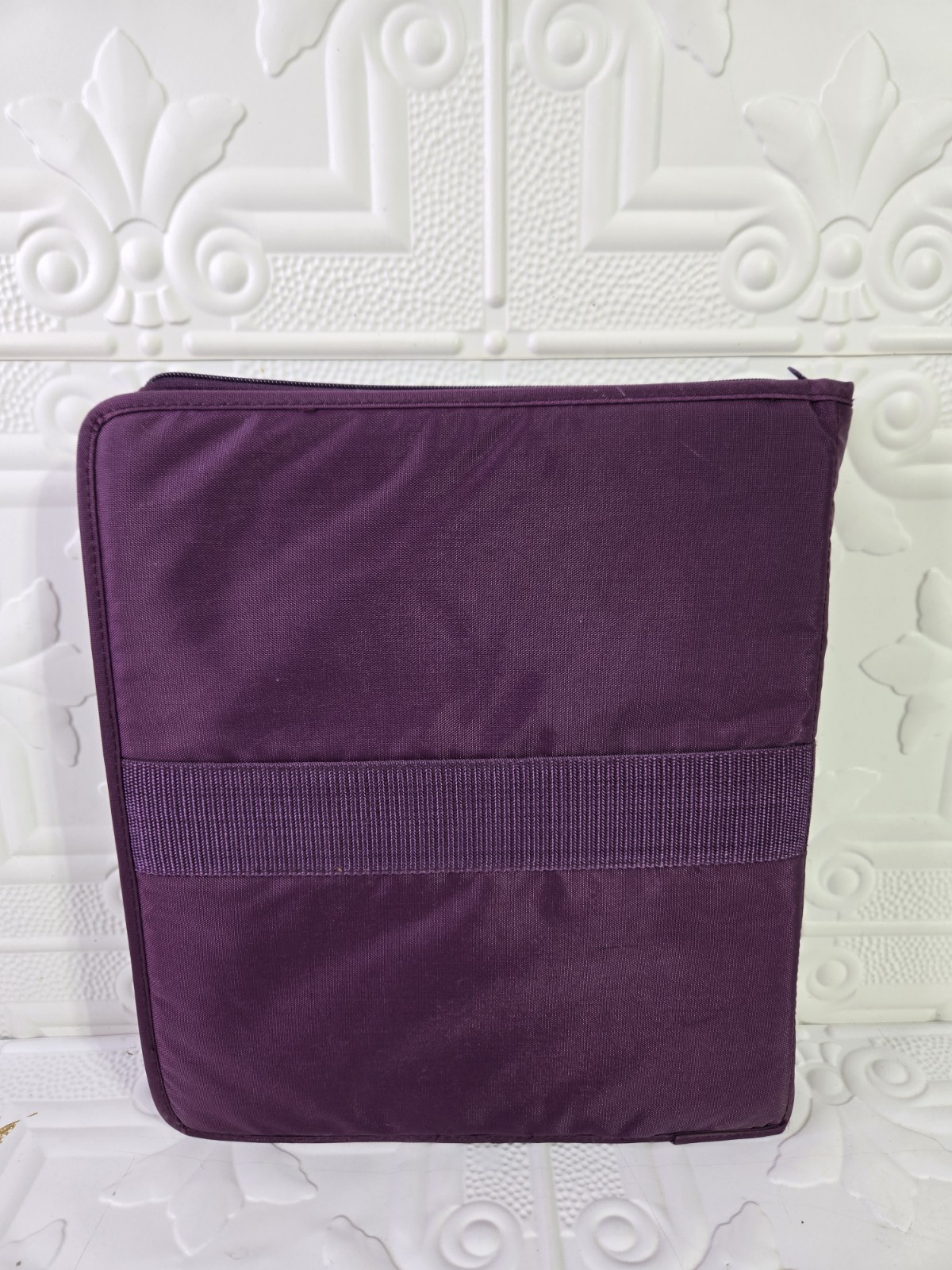 VTG 1991 Mead Five Star Purple Zippered 3 Ring Binder Notebook W/ PVC Sleeves