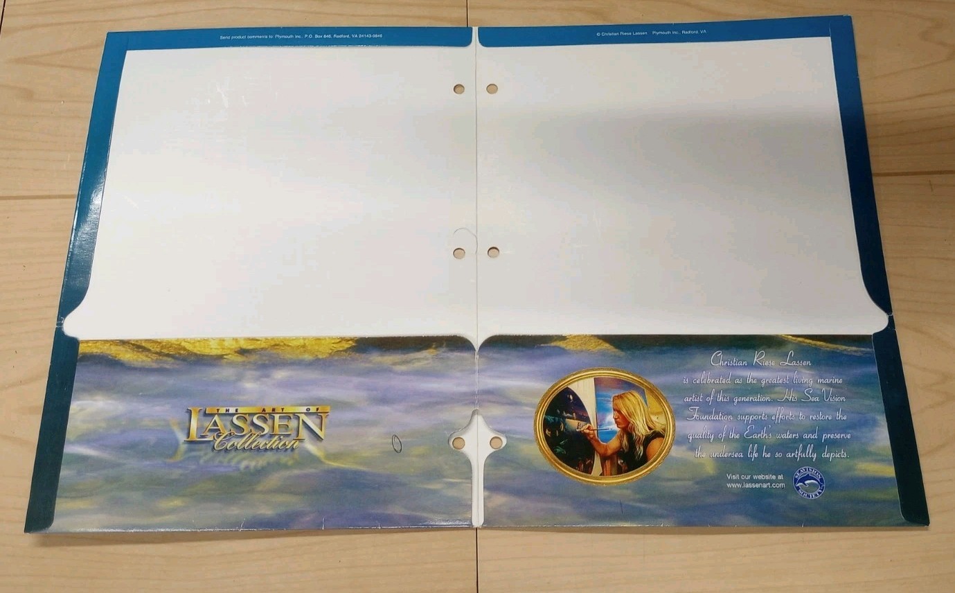 Vintage Lot 3 Christian Riese Lassen Dolphin Ocean Art Folder Sea Life