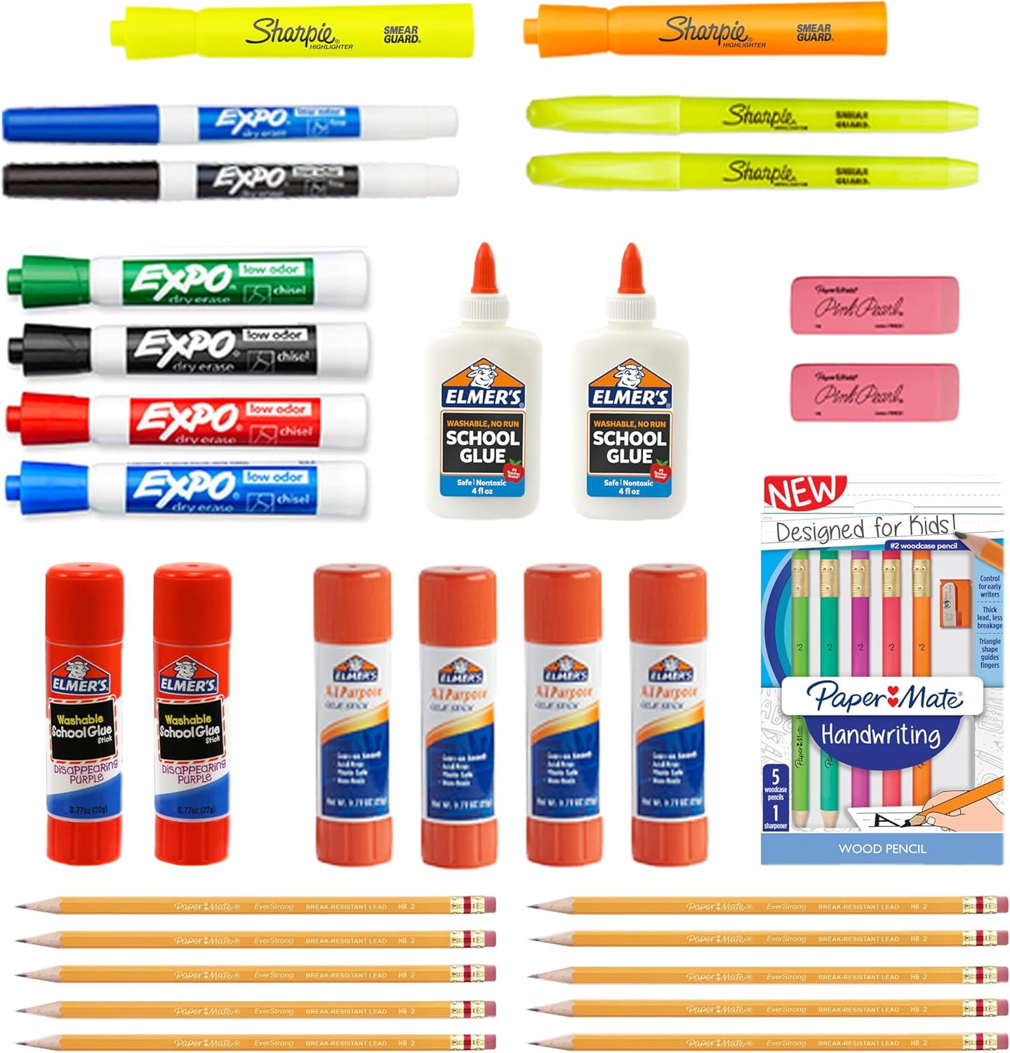 School Supplies Variety Pack, My First All in One Pack, Expo, Paper Mate, Elmer’