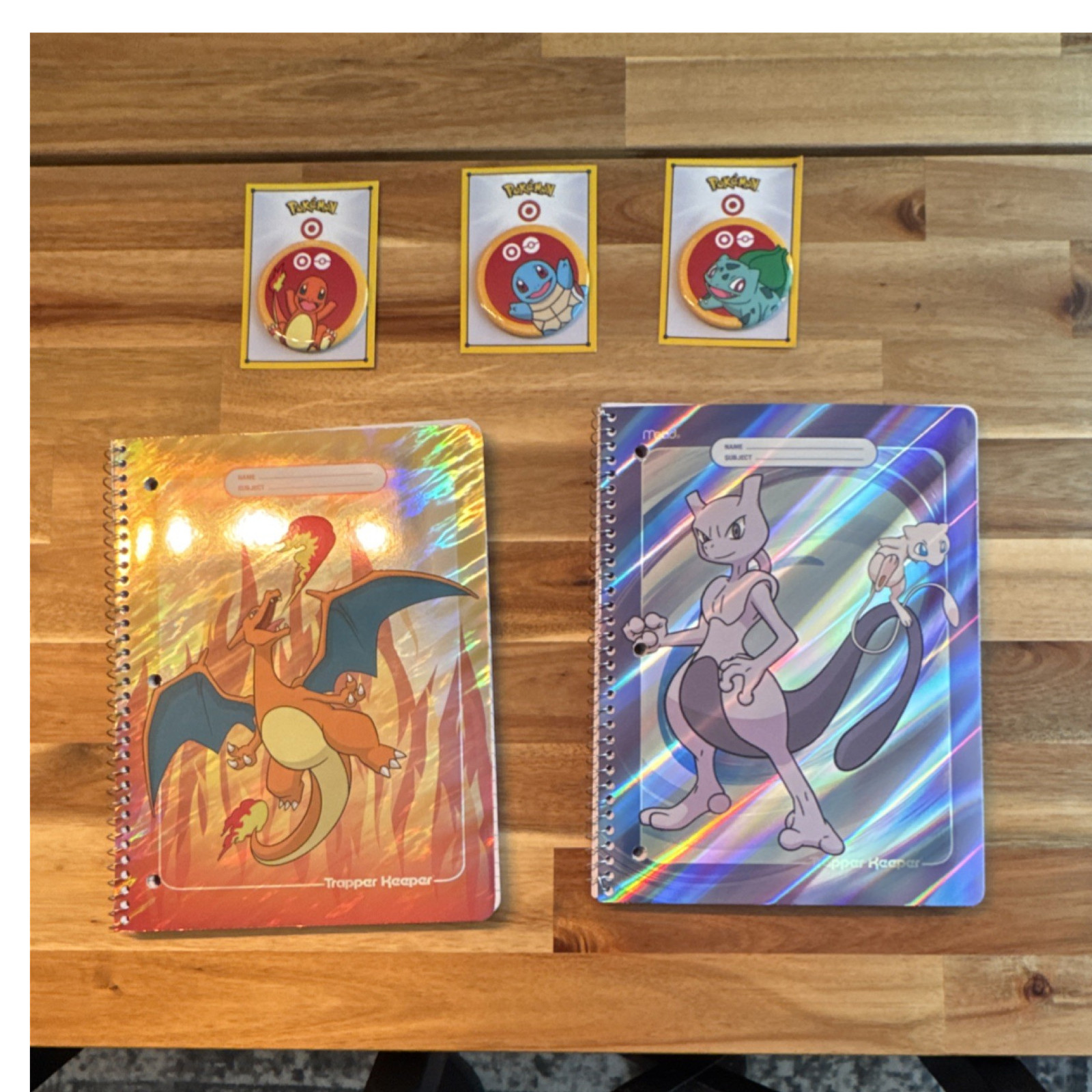 Trapper Keeper Pokémon Spiral Notebooks Charizard Mewtwo Multicolor 8×10.5in