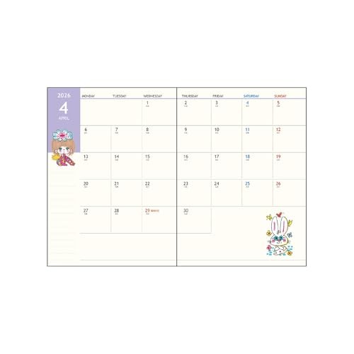 Sun-Star Stationery Mizumori Ado Character Planner 2026 Monthly A6 Pink