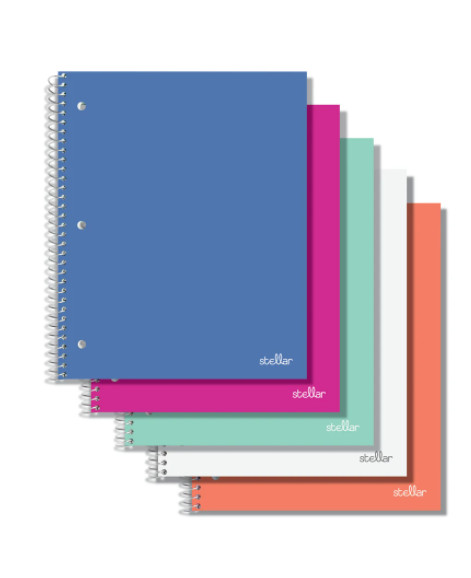 200 Page, 1 Subject Office Depot Stellar Poly Notebook 8 1/2 x 11, College Ruled