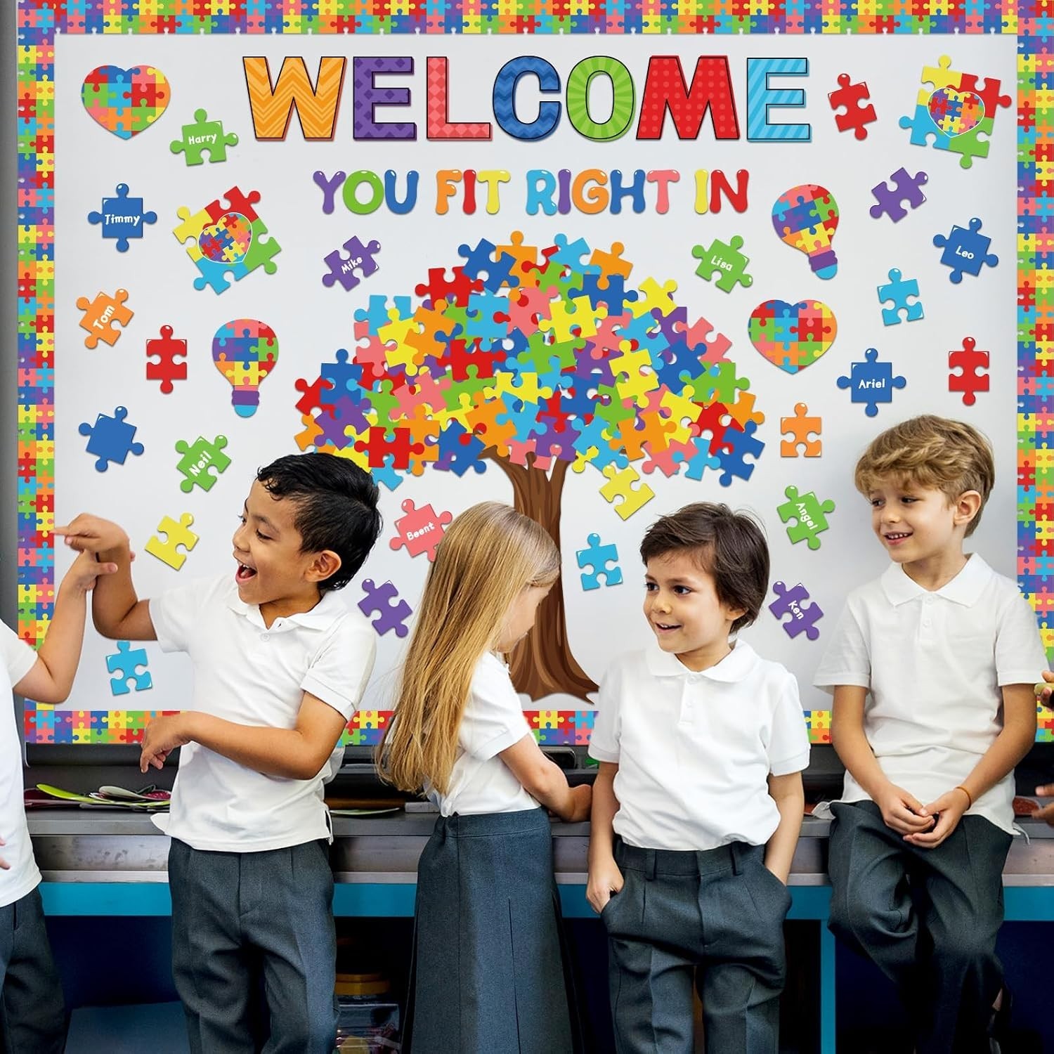 Motivational Bulletin Board Decoration Set: 127 Inspiring Classroom Cutouts