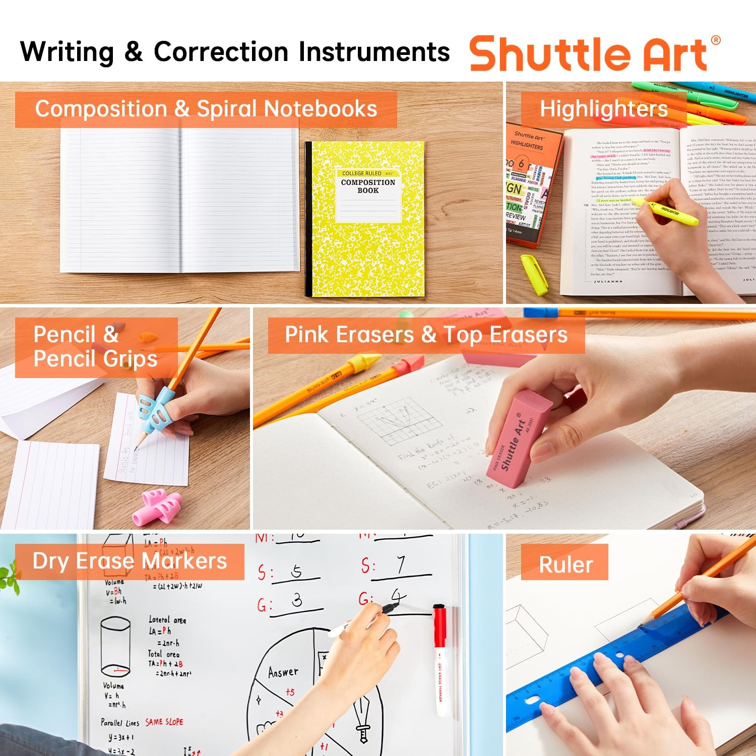 Shuttle Art 102 Pcs Back To School Supplies Kit School Supply For Grades K-5