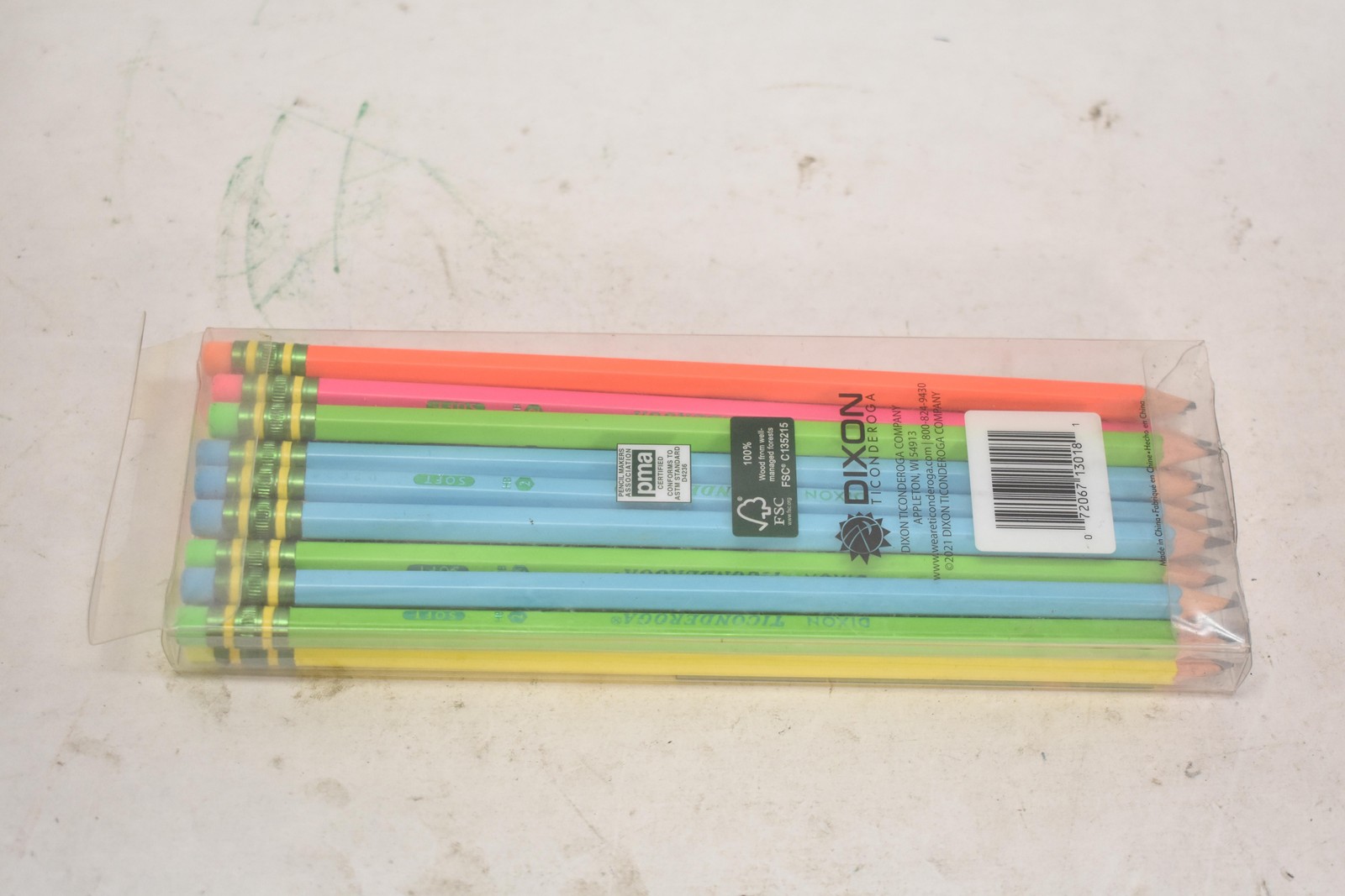 Ticonderoga Neon Pencils 18 Pack #2 HB Sharpened Latex Free School Multi-Color