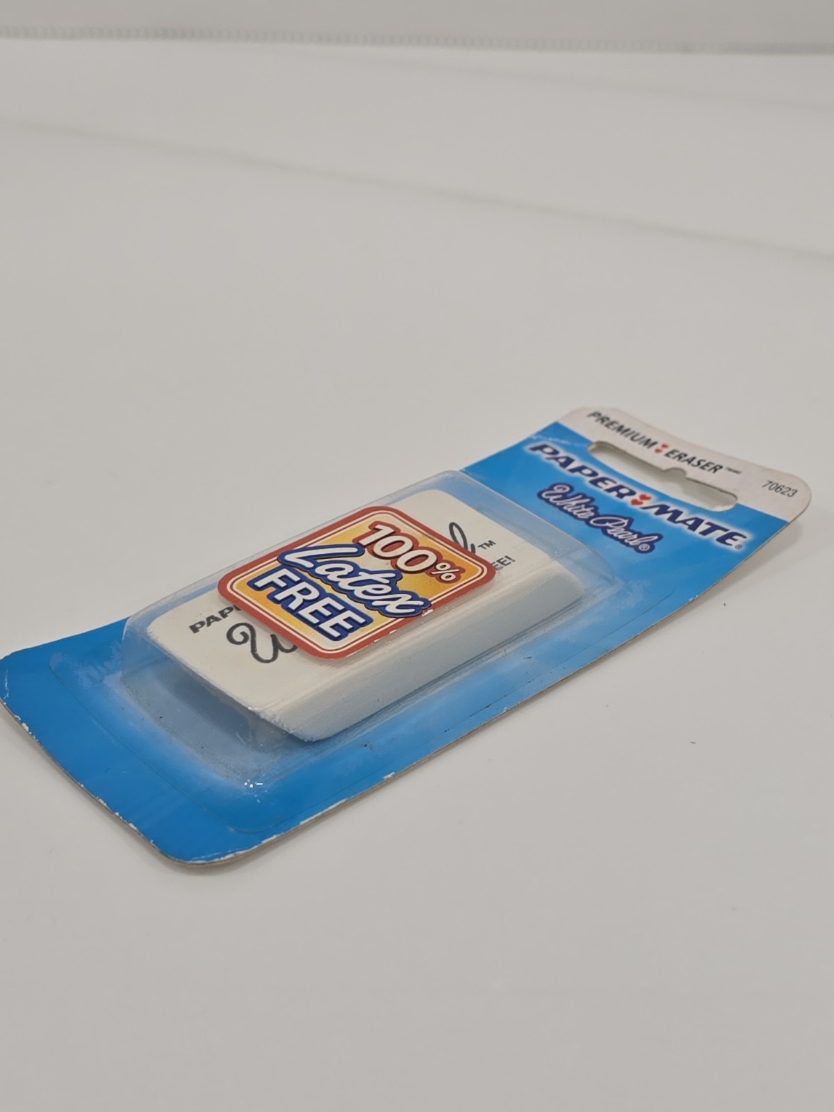 🔥 VINTAGE 2006 Paper Mate WHITE PEARL Eraser 1 Pack Model # 70623 NOS NEW