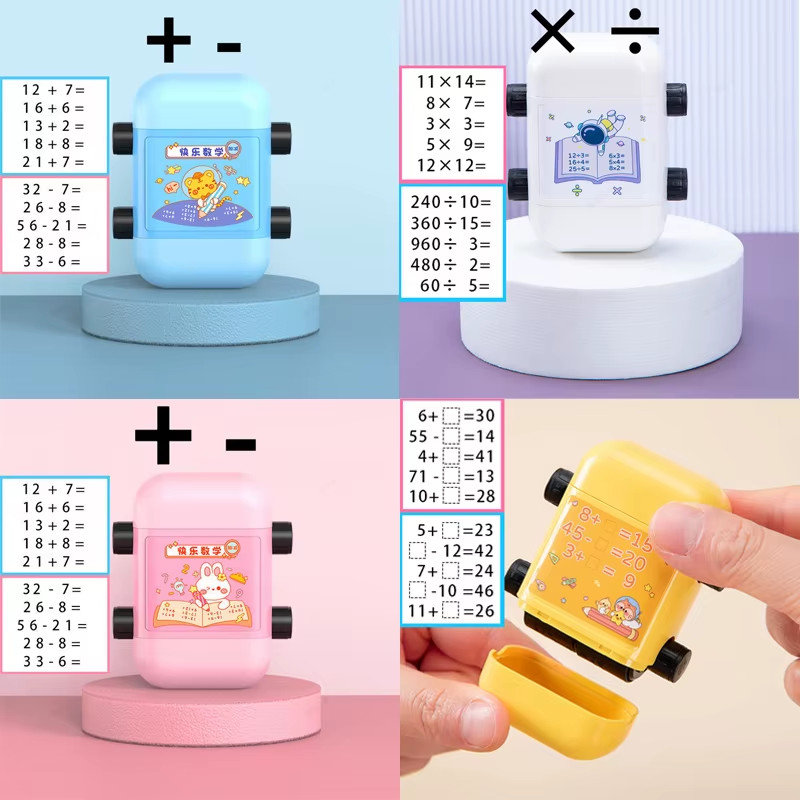 Teaching Stamp 2 in 1Fill in the Blank Roller Reusable Math Roller Stamp Design