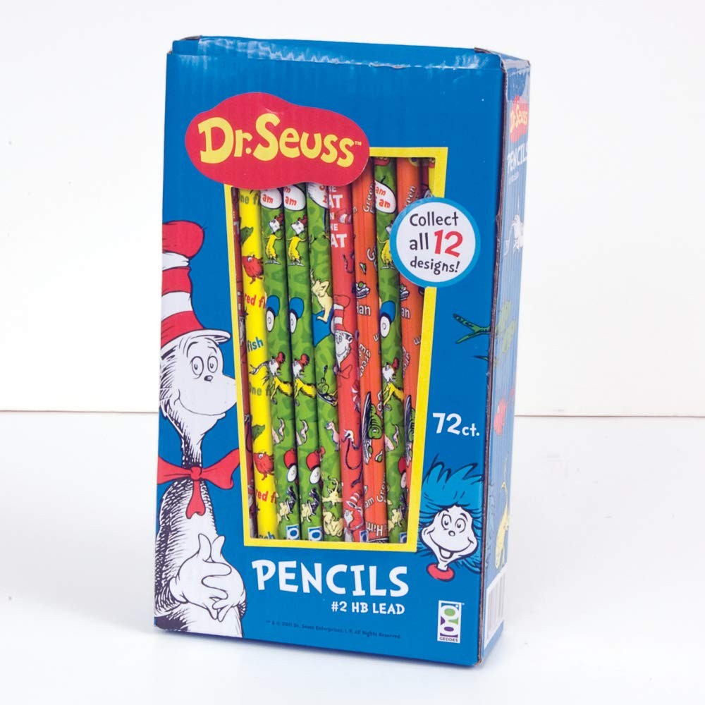 Raymond Geddes Dr Seuss Number 2 Pencils For 72 Count (Pack of 1), Multicolor