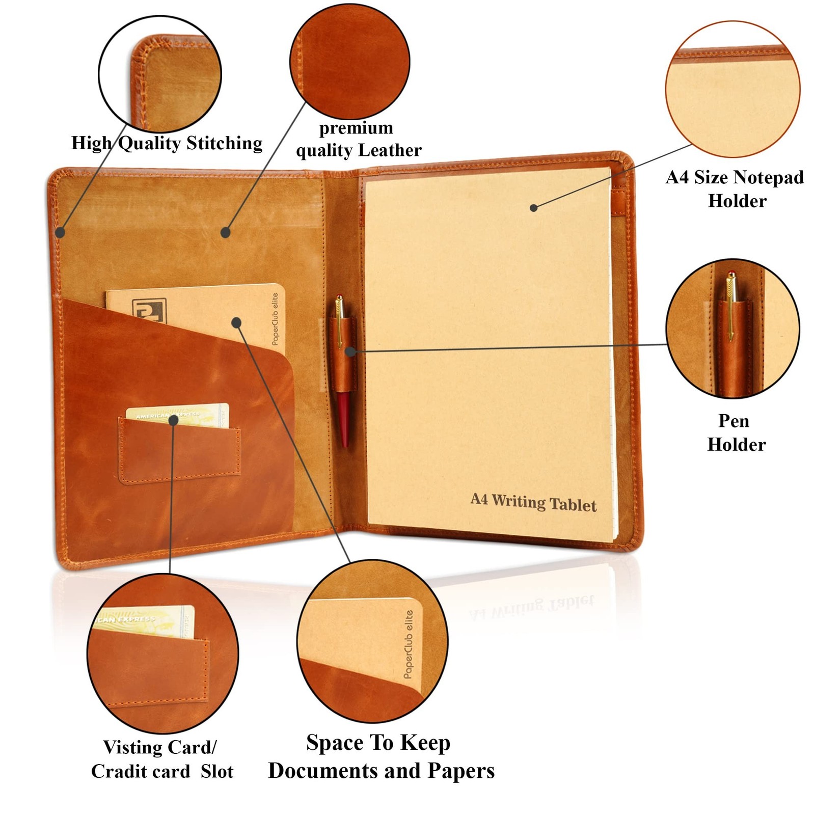 Heavy Duty Buffalo Leather Legal Pad Portfolio | Handmade Executive Notebook …