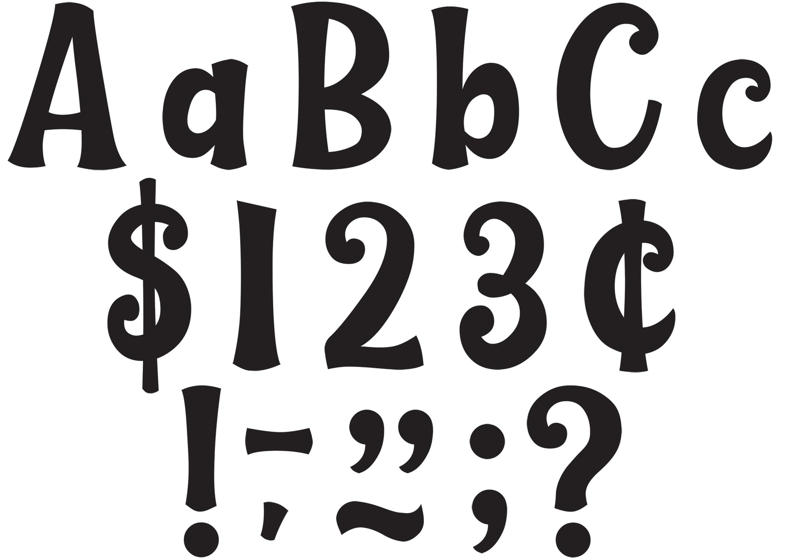 270 Piece Punch Out Letters and Numbers Set for Classroom Displays and Signs