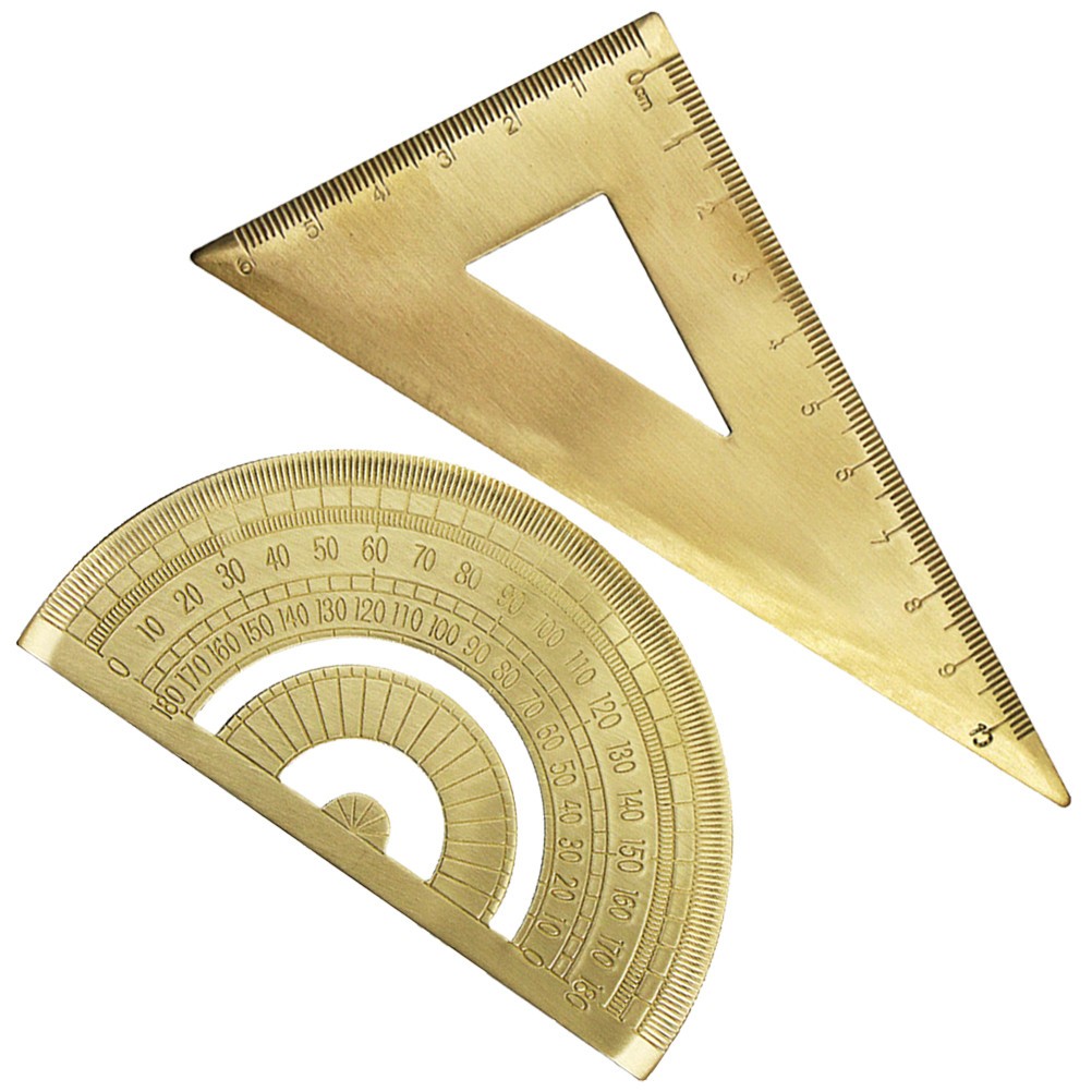 metal triangle Brass Protractor Math Protractor Circle Drawing Tool