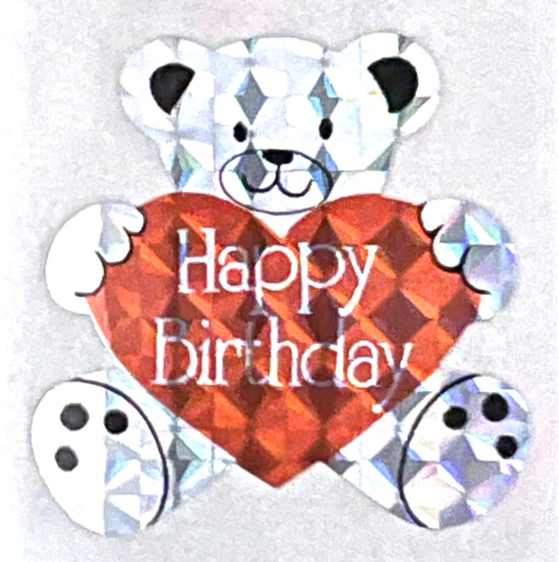 12 packages of Prismatic Happy Birthday Stickers, Great 7 Sticker Design PPZ8912