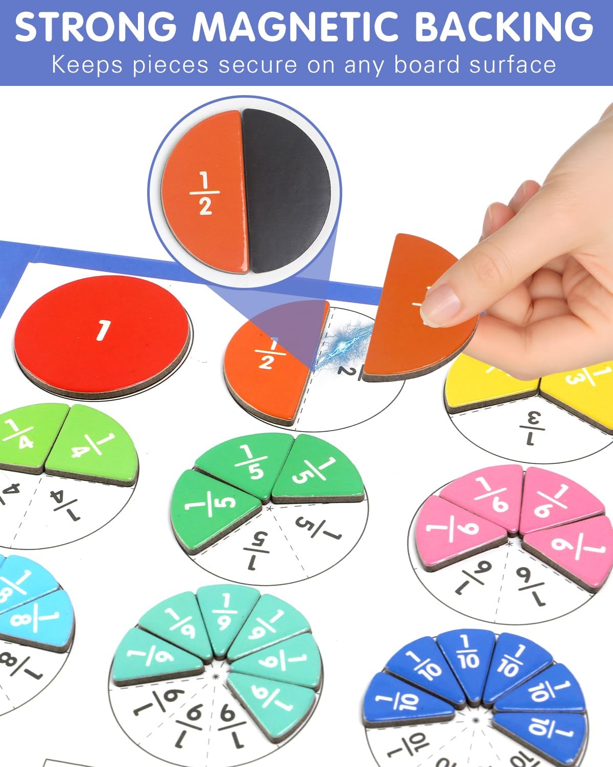 Magnetic Fraction Demonstration Book, Magnetic Fraction Tiles Circles Educat…
