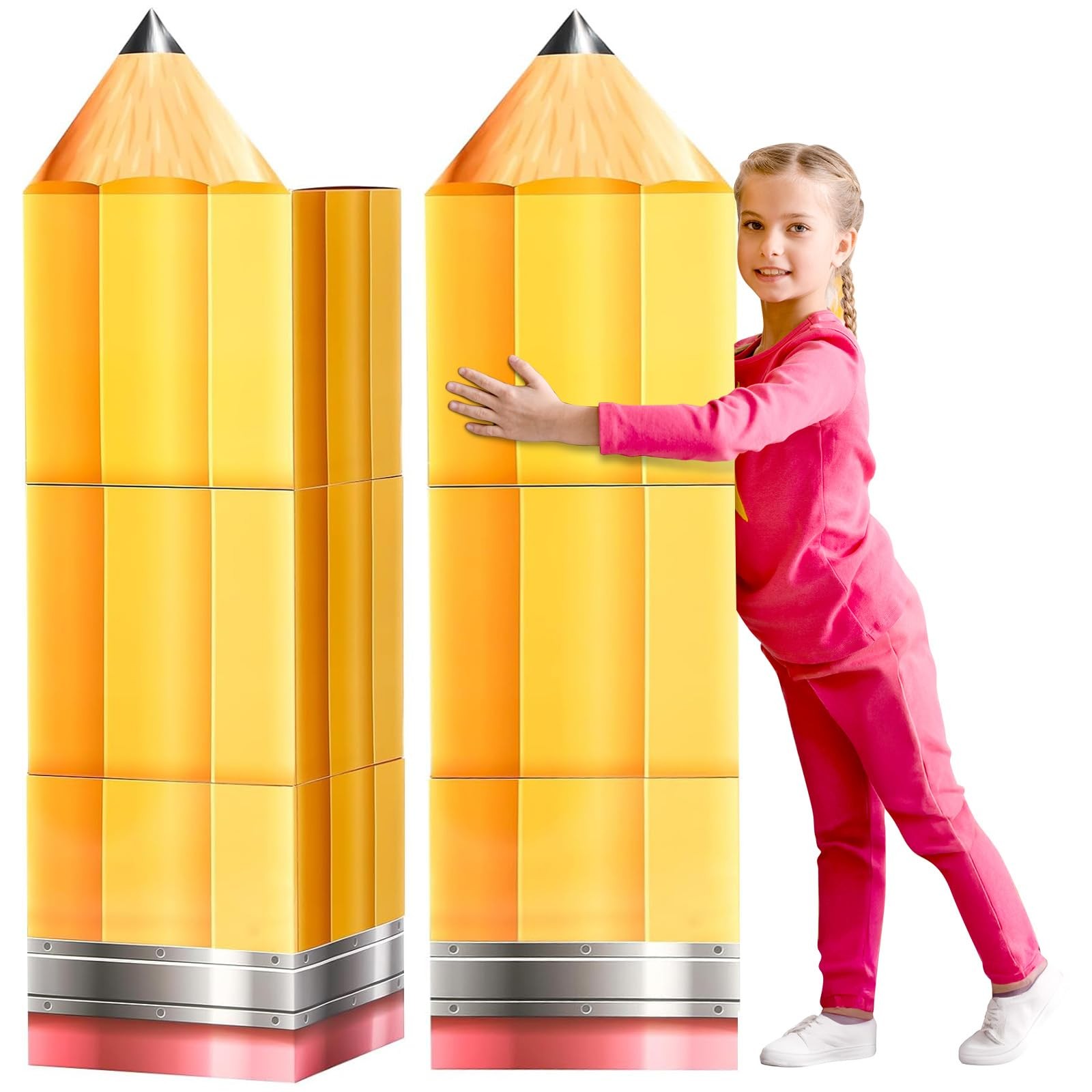 8 Pcs Back to School Decoration Giant Pencil Decorations Jumbo Pencil Decor 4…