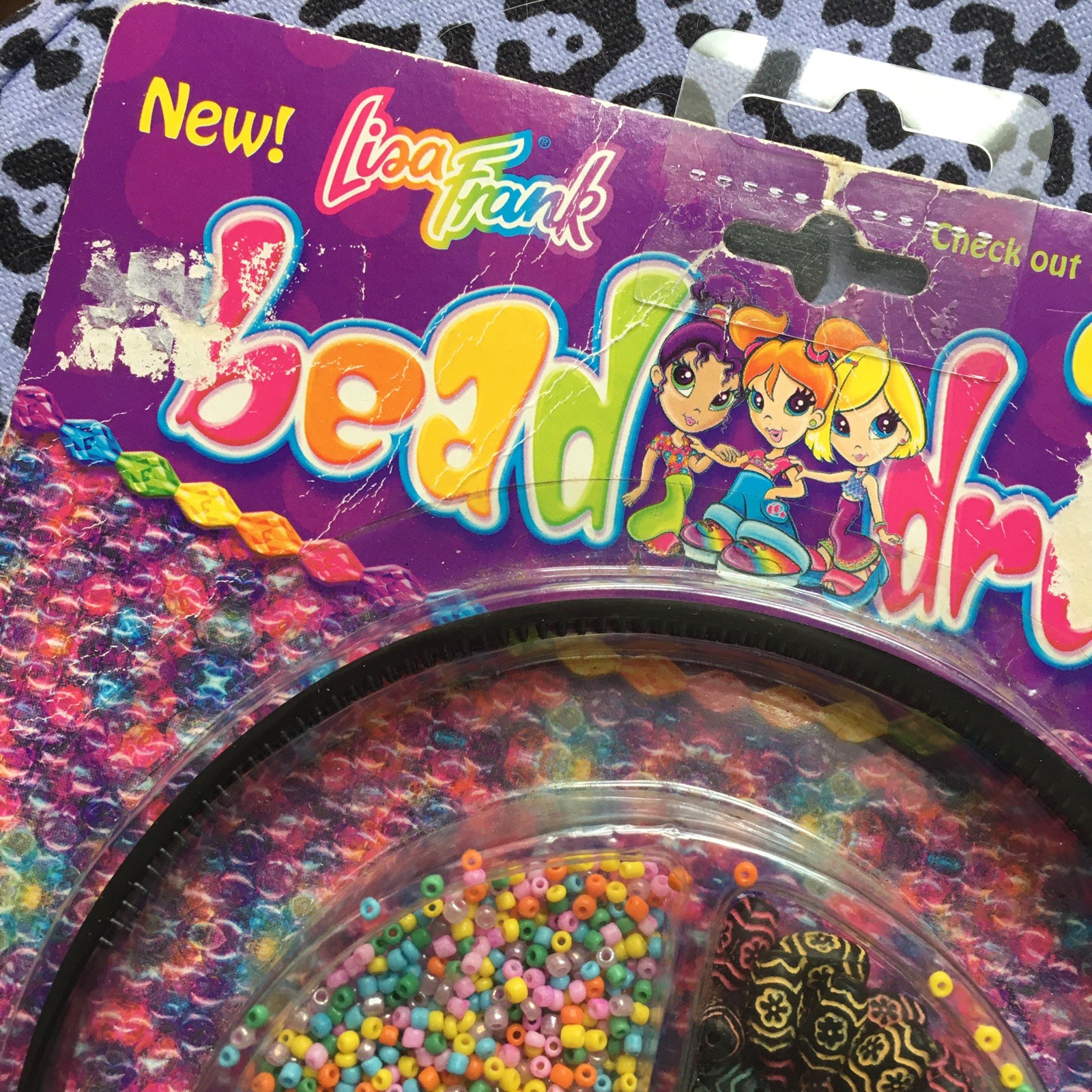 10 pcs Lisa Frank Lot Vintage Stencils Bookmarks Headband Bead Kit 90s 2000s