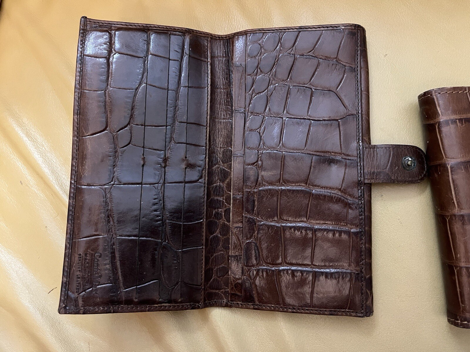 Conte Max Notebook Wallet Sets Genuine Leather Made In Italy