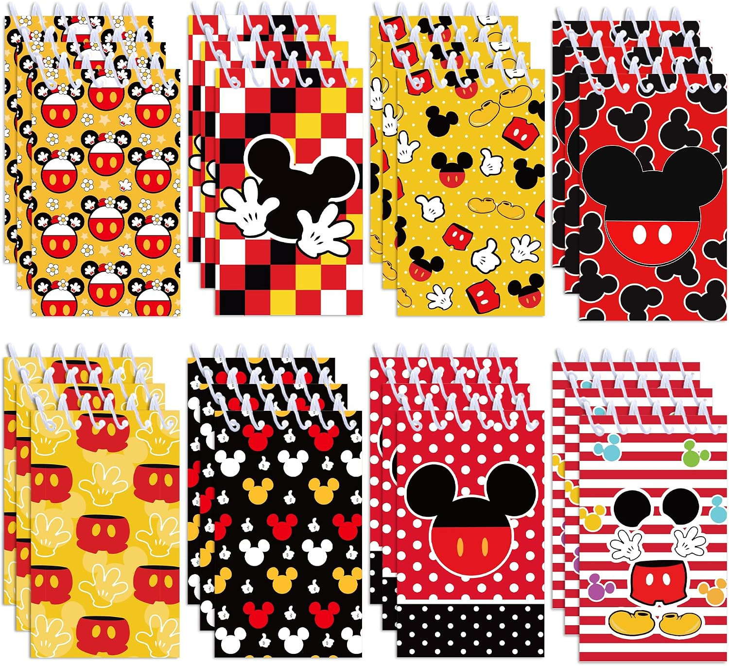 24 Pcs Mouse Mini Pocket Notebooks 2.36 X 3.94 Inch Cartoon Pattern Small Notepa