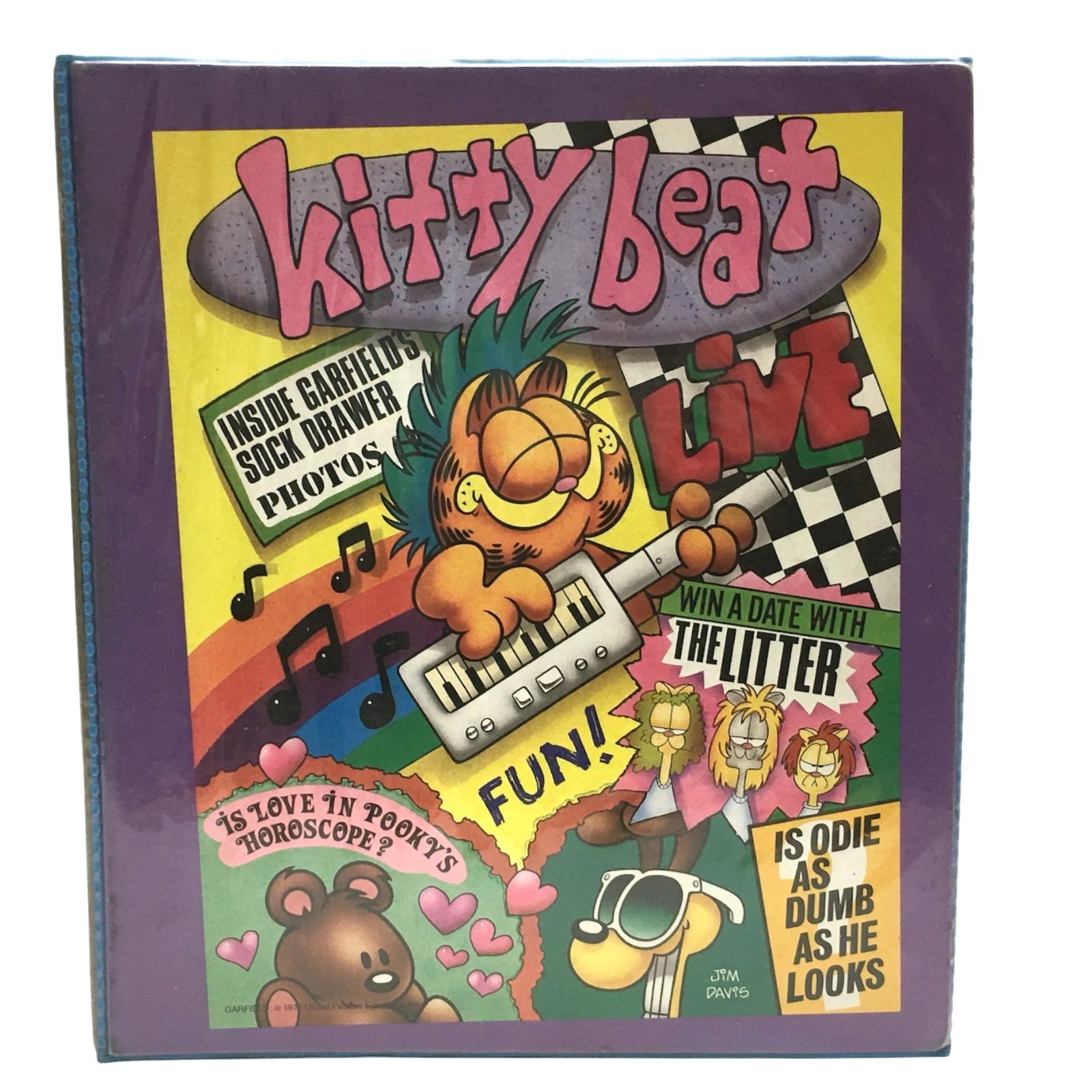 Vintage Mead Garfield Kitty Beat Notebook Three Ring Binder Retro 80’s Organizer