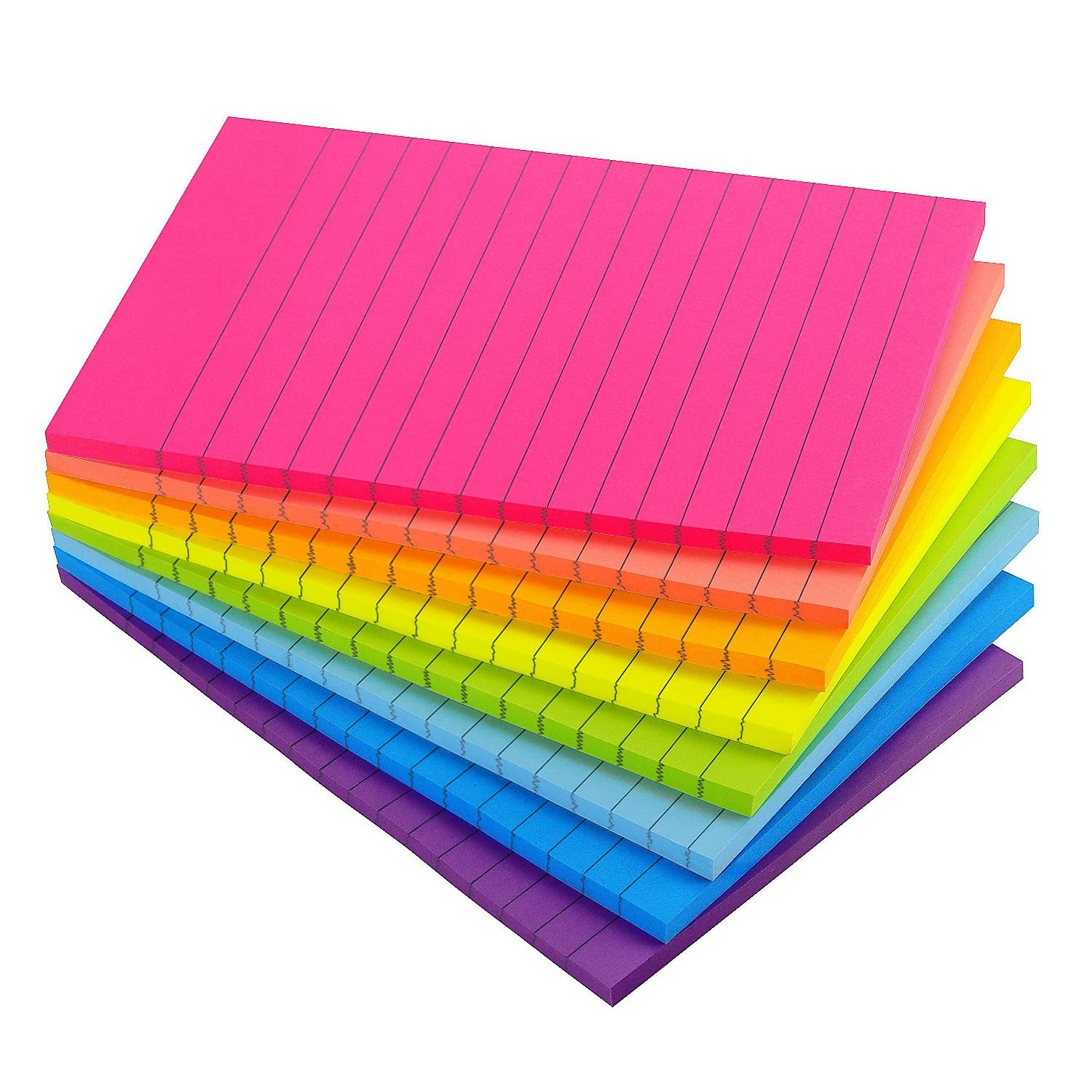 Tamak 4×6 Lined Sticky Notes Bright Ruled Post Stickies Strong Adhesive Memo …