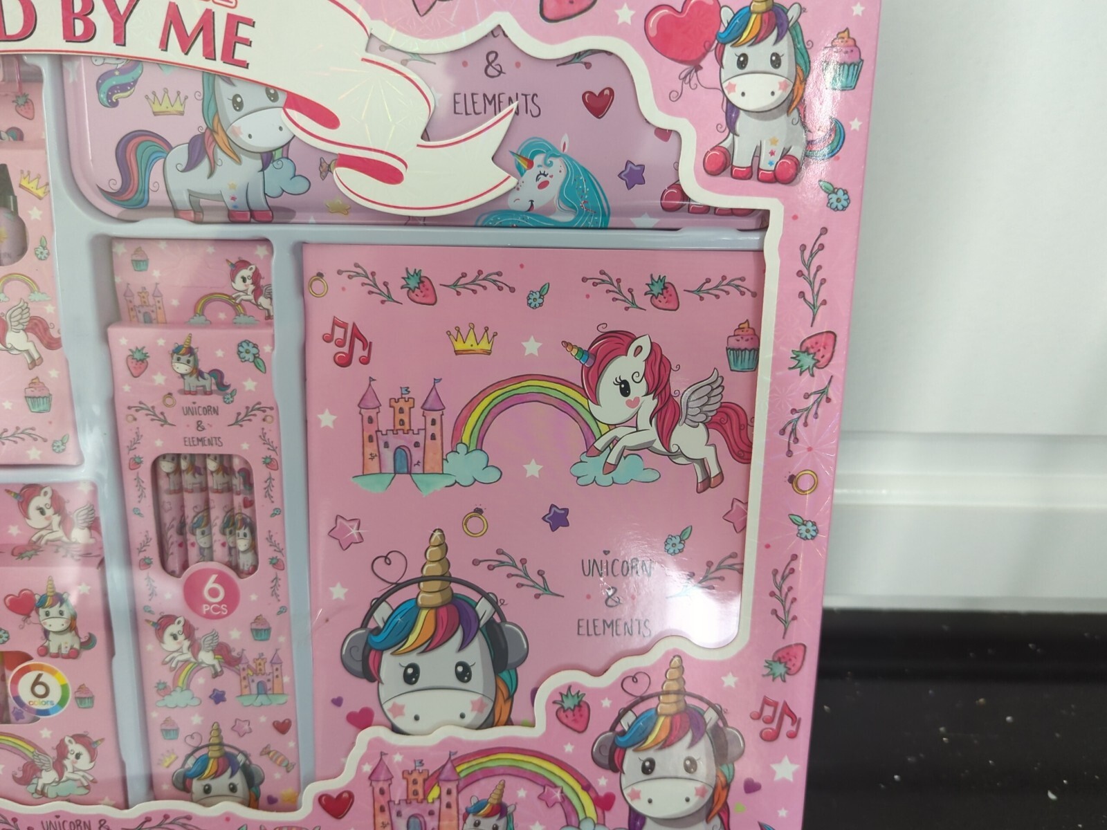 New Cute Girls Unicorn Deluxe Stationary Set Free Ship School Supply