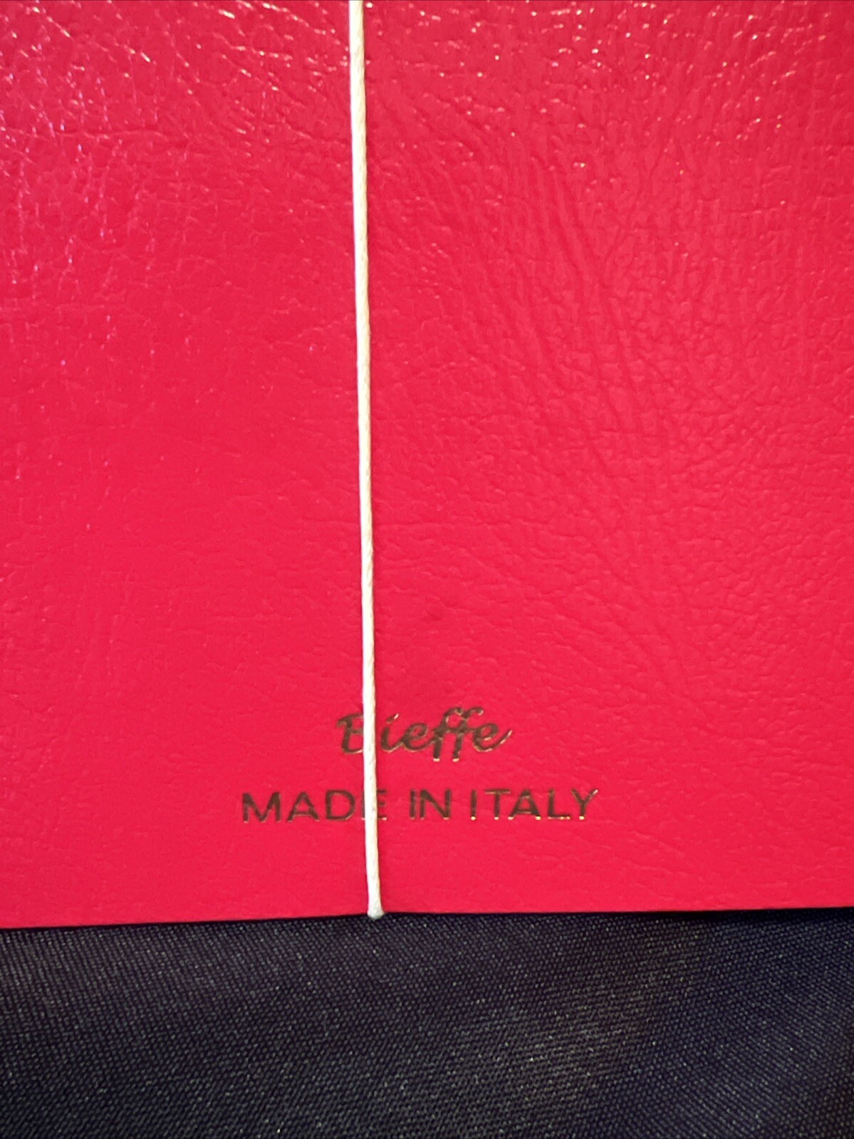 Bieffe Red Leather Black Lined Notebook Journal Handcrafted in Italy 3pc Set M43