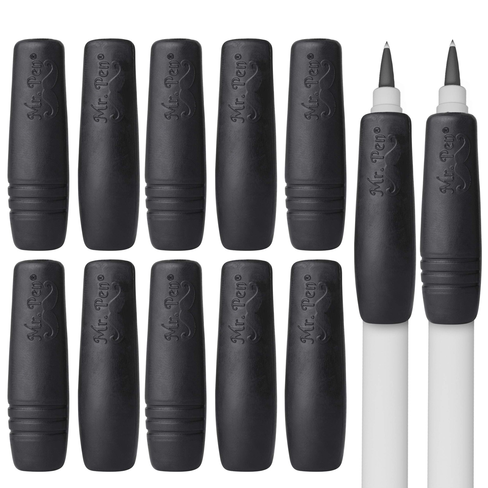 Mr. Pen- Pencil and Pen Grips, 12 Pack, Black, 12 Count (Pack of 1), Black