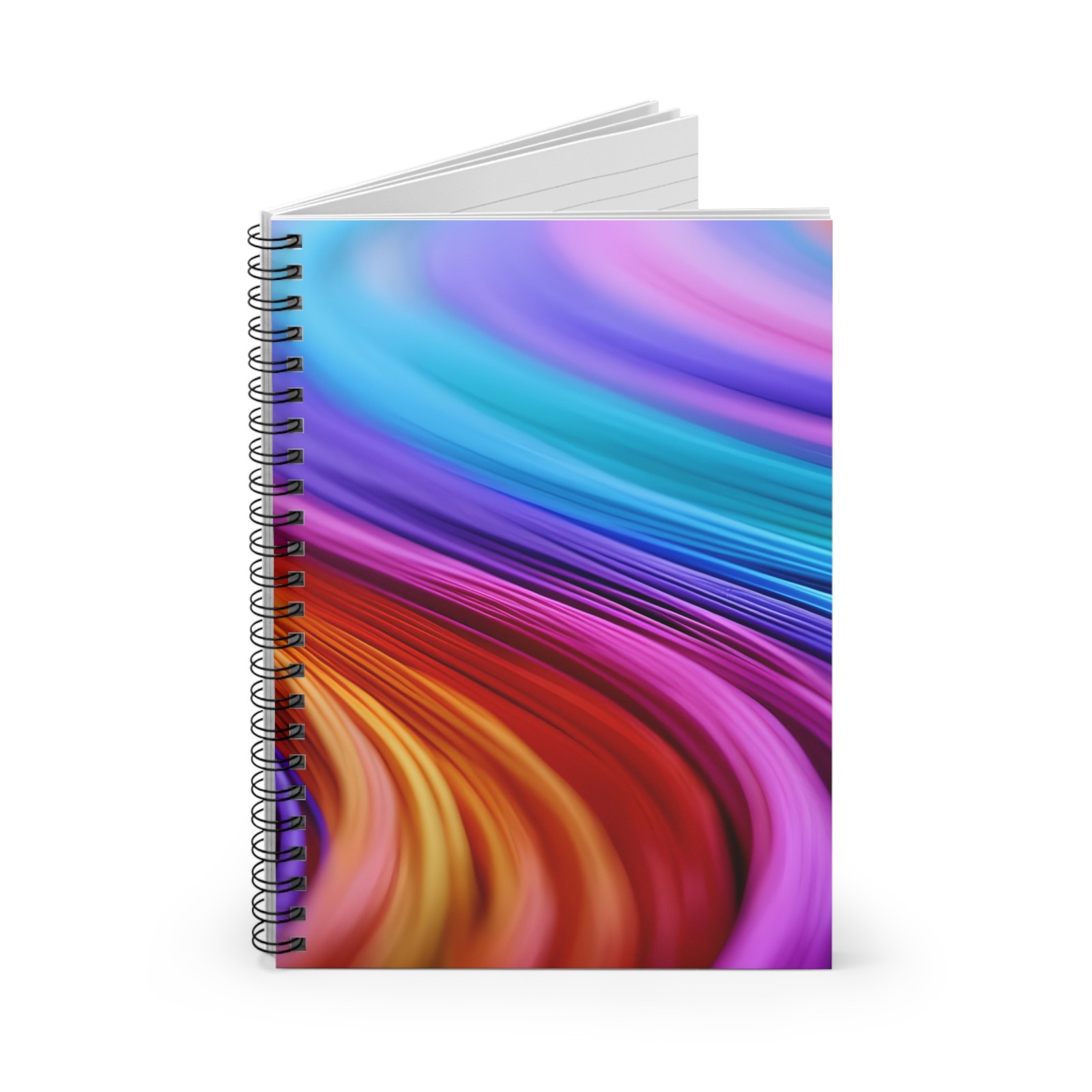 Colorful Abstract Swirl Spiral Notebook | Ruled