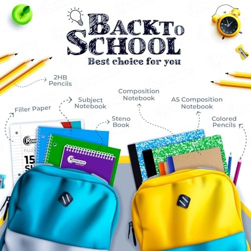 Spiral Notebooks, 1 Subject Notebook, Wide 12 Pack 1 Subject – Soft Cover