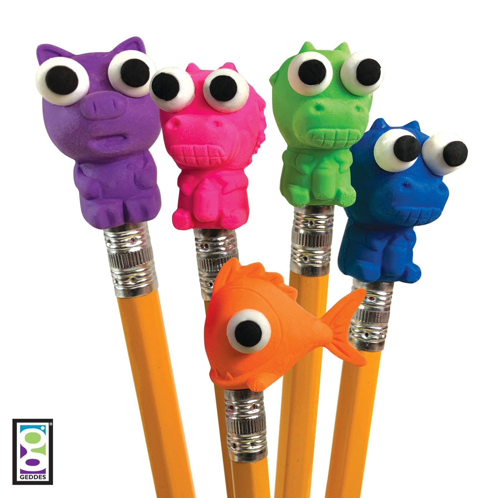 Animal Pencil Top Erasers for Kids – Fun School Supplies Pack of 50