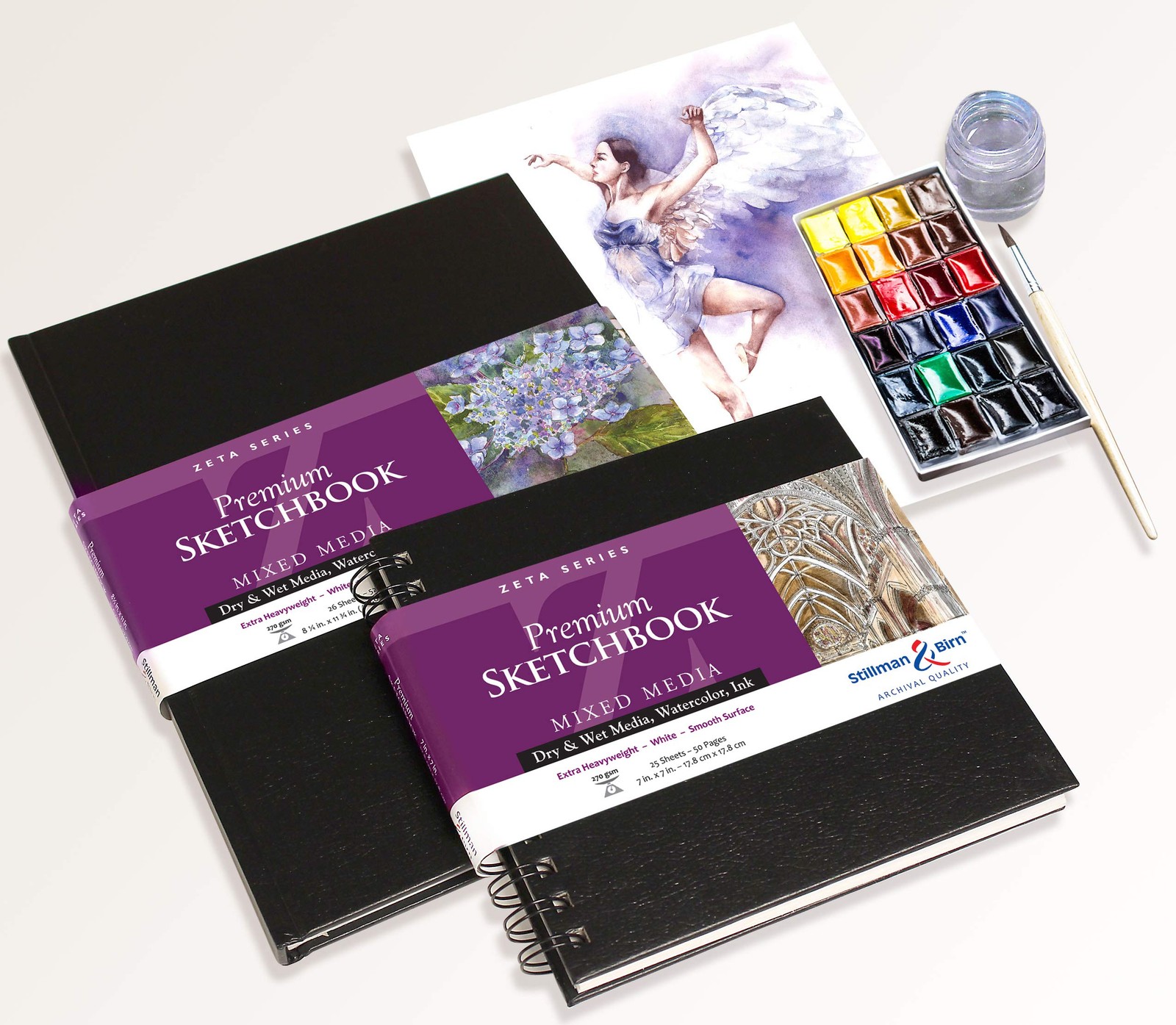 Stillman & Birn Zeta Series – Wirebound Sketchbook – Portrait 6 x 8 – 270gsm