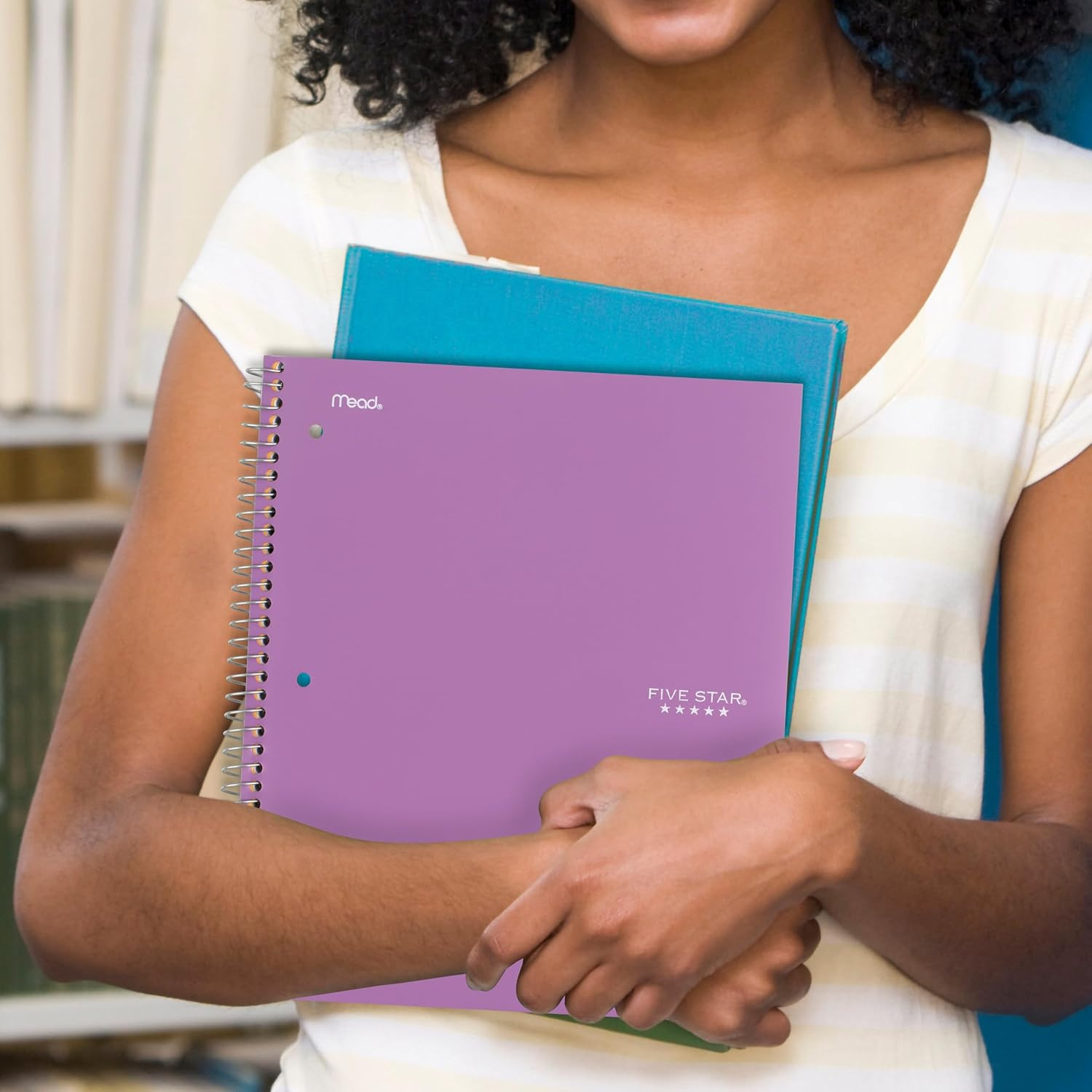 Spiral Notebook + Study App, 4 Pack, 1 Subject, College Ruled Paper, 8-1/2″ X 11